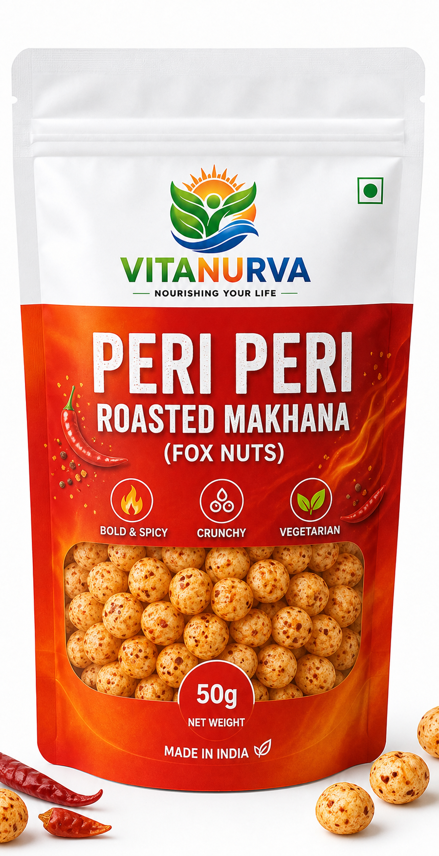 Peri Peri Roasted Makhana - Image 2